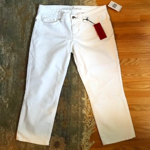 Guess Premium Denim White Ankle Length Jeans - Size 31 - Picture 1 of 4